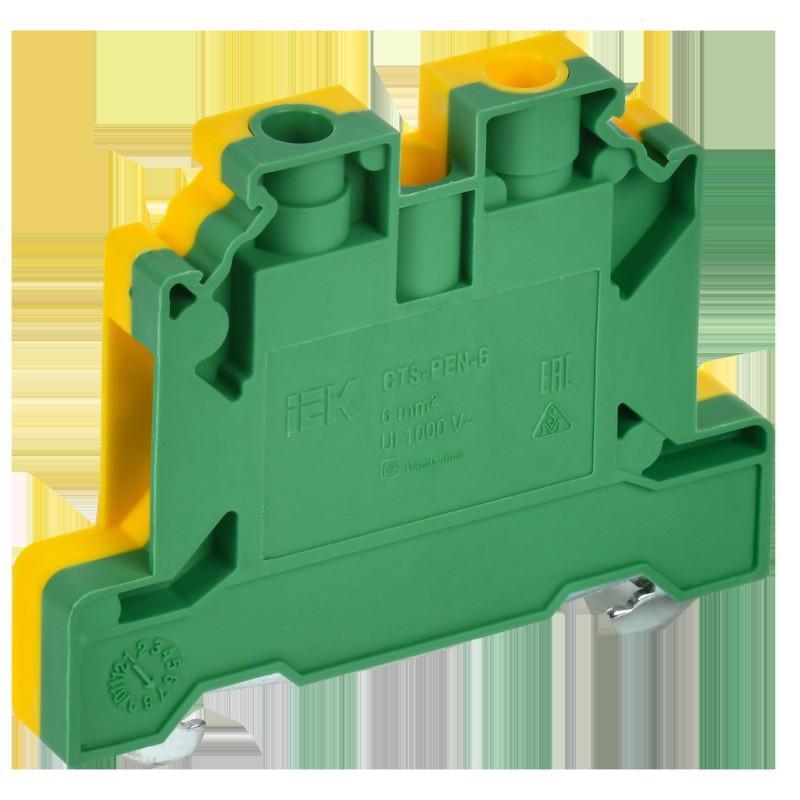 Колодка клеммная CTS-PEN земля 6кв.мм жел./зел. IEK YCT11-00-K52-006 Колодка клеммная CTS-PEN земля 6кв.мм жел./зел. IEK YCT11-00-K52-006