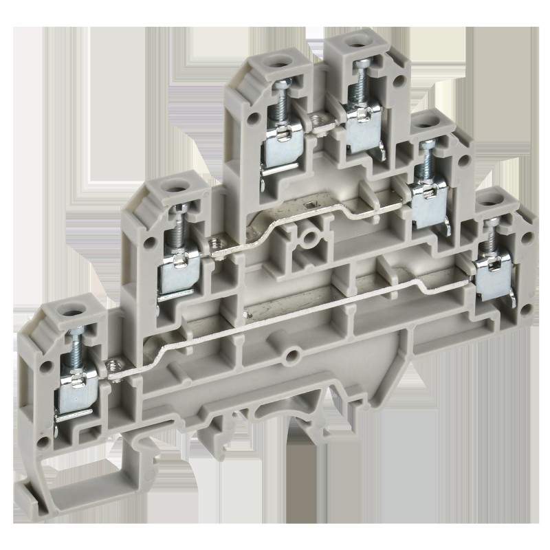 Колодка клеммная CTS-ML 3 ур. 2.5кв.мм сер. IEK YCT13-00-3-K03-002