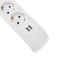 Удлинитель с сетевым фильтром 5х5м с автовыкл. 2 USB КГ 3х1.5кв.мм бел. Kranz 13-4701