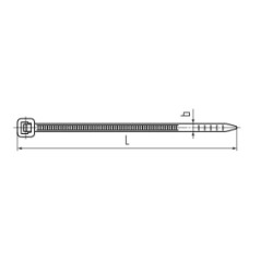 Хомут кабельный КСС 4х150 нейл. черн. (уп.100шт) Fortisflex 49410