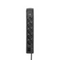 Удлинитель с сетевым фильтром 5х5м с автовыкл. 2 USB КГ 3х1.5кв.мм черн. Kranz 13-4703