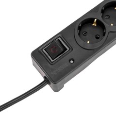 Удлинитель с сетевым фильтром 5х5м с автовыкл. 2 USB КГ 3х1.5кв.мм черн. Kranz 13-4703