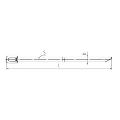Хомут кабельный СКС-П (316) 4.6х150 стальной с покрытием (уп.100шт) Fortisflex 74888