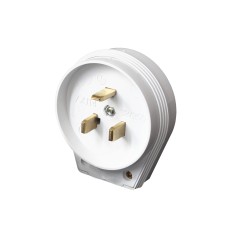 Разъем РШ-ВШ 32А 250В 2P+PE откр. уст. бел. UNIVersal 1235