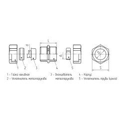 Муфта соединительная СТМ-32 (1+1/4дюйм) Fortisflex 61406