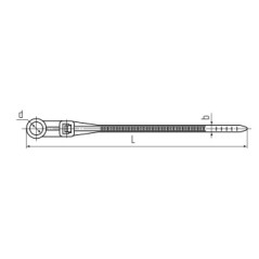 Хомут кабельный КСО 4х150 нейл. черн. (уп.100шт) Fortisflex 80533