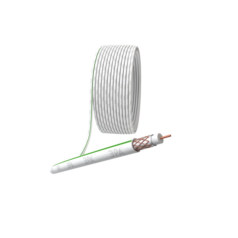 Кабель коаксиальный SAT 703 B 75 Ом Cu/(оплетка Cu 75%) PVC бел. (уп.10м) ЭРА Б0044613 Кабель коаксиальный SAT 703 B 75 Ом Cu/(оплетка Cu 75%) PVC бел. (уп.10м) ЭРА Б0044613