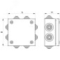 Коробка ответвительная FS 150х150х80мм 6р 450В 6А 4кв.мм с каб. вводами и клеммн. IP55 сталь. DKC FSB31604 Коробка ответвительная FS 150х150х80мм 6р 450В 6А 4кв.мм с каб. вводами и клеммн. IP55 сталь. DKC FSB31604