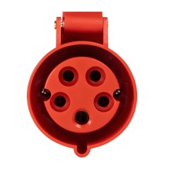 Розетка кабельная 215 16А 380AC 3P+PE+N 6ч IP44 КЭАЗ 222751