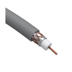 Кабель коаксиальный RG-6U 75 Ом Cu/(оплетка Cu 64%) нг(А)HF сер. (уп.100м) ЭРА Б0044606
