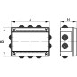 Коробка ответвительная с 8+2 каб. вводами d25/20мм IP55 100х100х50мм (розница) DKC 53800R Коробка ответвительная с 8+2 каб. вводами d25/20мм IP55 100х100х50мм (розница) DKC 53800R