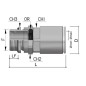 Муфта труба-коробка d40мм с уплотнением кабеля IP68 М40х1.5 d20-27мм DKC 6111P40M402027