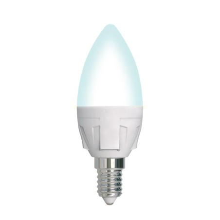Лампа светодиодная LED-C37 7W/4000K/E14 /FR/DIM PLP01WH Яркая 7Вт матовая 4000К нейтр. бел. E14 диммир. (упак. картон) Uniel UL-