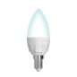 Лампа светодиодная LED-C37 7W/4000K/E14 /FR/DIM PLP01WH Яркая 7Вт матовая 4000К нейтр. бел. E14 диммир. (упак. картон) Uniel UL-