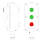 Пост управления взрывонепроницаемый из алюминия LCSD-03-B-MC-L1G(220)x1-P1G(11)x1-P1R(11)x1-PCMB-KAEPM3MHK-26 DKC LCSD21000128