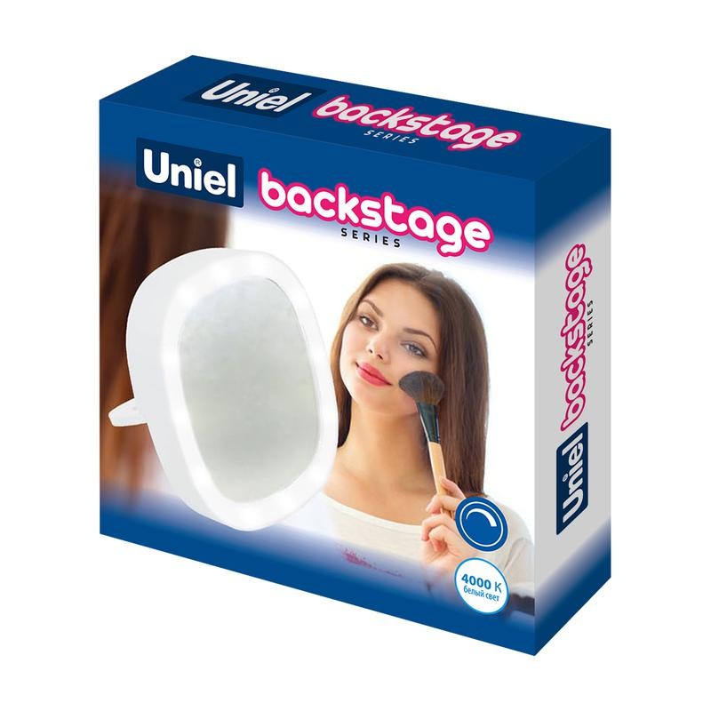 Зеркало ULK-F71 WHITE карманное с подсветкой на батарейках 3AAA (не в/к) бел. Uniel UL-00007511 Зеркало ULK-F71 WHITE карманное с подсветкой на батарейках 3AAA (не в/к) бел. Uniel UL-00007511