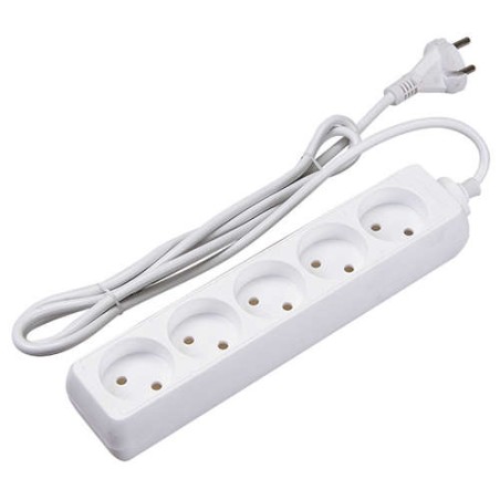 Удлинитель 5х3м 10А IP20 FE075-05-300 2.2кВт ПВС 2х0.75 защ. шторки ФАZА 5000216