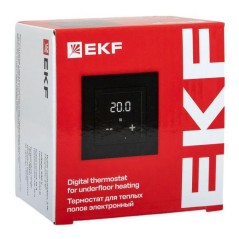 Термостат для теплых полов электронный 16А 230В черн. EKF ett-10b