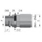 Муфта труба-коробка d20мм с уплотнением кабеля IP68 М25х1.5 d11-16мм DKC 6111P20M251116