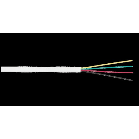 Кабель телефонный плоский 4 многож. проводника BC (чистая медь) 26AWG (7х0.16мм) внутренний PVC 100м бел. NIKOMAX NKL 2026A-WT