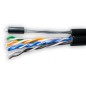 Кабель витая пара U/UTP кат.5E 4х2х24AWG solid Cu PE Out. T-FG8 Premium трос 305м (м) SUPRLAN 01-0308-1