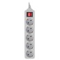 Удлинитель с сетевым фильтром 5х3м Pet AP01006-3-G сер. (пакет ПЭ) PC PET 619890