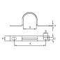 Скоба крепежная двухлапковая d19-20мм метал. оцинк. DKC 53355