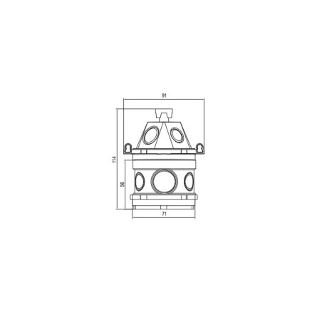 Коробка универсальная потолочная для заливки в бетон 90х71 h114 DKC 59391U