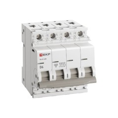 Выключатель автоматический модульный 4п D 6А 6кА ВА 47-63N PROxima EKF M636406D