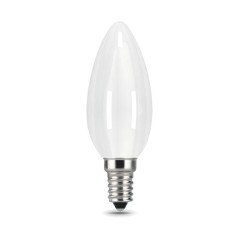 Лампа светодиодная филаментная Black Filament 9Вт свеча матовая 3000К тепл. бел. E14 590лм GAUSS 103201109