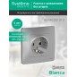 Розетка 1-м СП Blanca 16А IP20 250В с заземл. без защ. шторок алюм. SE BLNRS001013