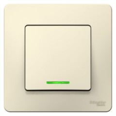 Переключатель проходной 1-кл. СП Blanca 10А IP20 (сх. 6) 250В с подсветкой молочн. SE BLNVS010612