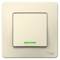 Переключатель проходной 1-кл. СП Blanca 10А IP20 (сх. 6) 250В с подсветкой молочн. SE BLNVS010612