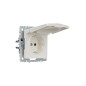 Розетка BRITE РСбш10-3-БрЖ 16А IP20 с заземл. защ. шторки с крышкой механизм жемчуж. IEK BR-R16-16-K36