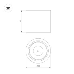 Светильник светодиодный SP-DICE-R77-10W Warm3000 (BK 24 deg 230В) IP54 металл Arlight 046626