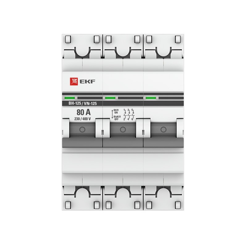 Выключатель нагрузки 3п 80А ВН-125 PROxima EKF SL125-3-80-pro Выключатель нагрузки 3п 80А ВН-125 PROxima EKF SL125-3-80-pro