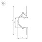 Профиль ARH-CEIL-REFLECT-2000 WHITE 2м алюминий Arlight 034982