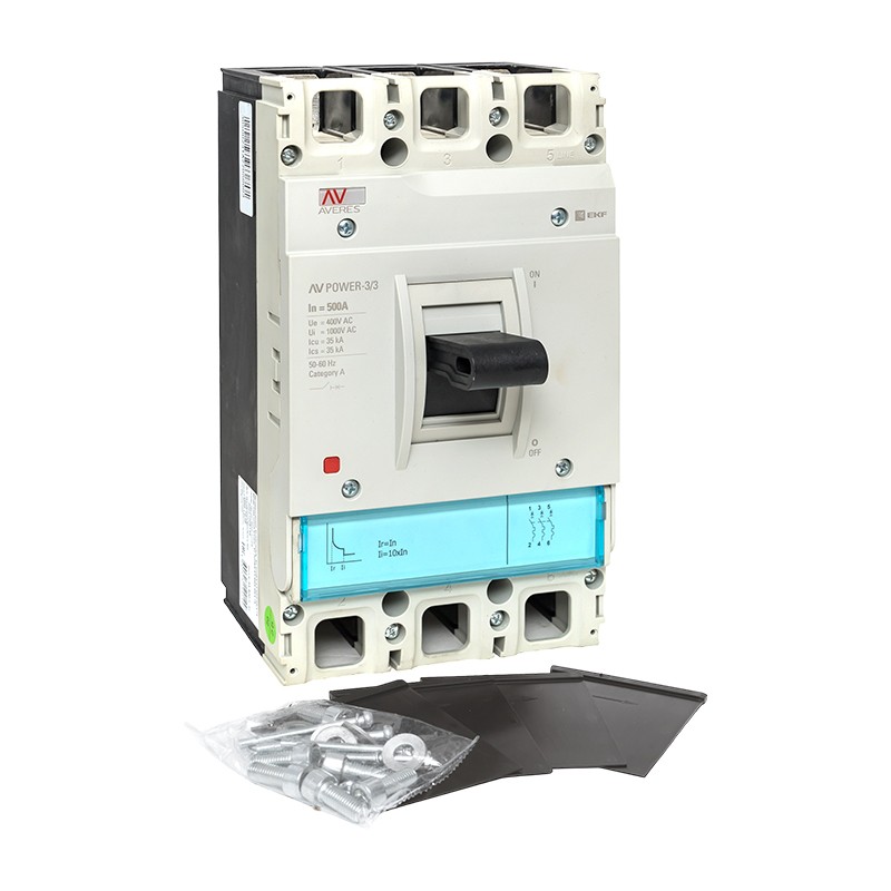 Выключатель автоматический 3п 500А 35кА AV POWER-3/3 TR AVERES EKF mccb-33-500-TR-av
