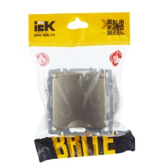 Розетка BRITE РСбш10-3-44-БрШ 16А IP44 с заземл. защ. шторки с крышкой механизм шампань IEK BR-R16-16-44-K37