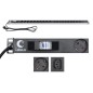 Блок розеток для 19дюйм шкафов PDU-16-10S-10C13-B вертик. 10 розеток Schuko 10 розеток IEC 320 C13 16А автомат защиты алюм. корп
