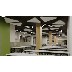 Светильник светодиодный RVE-LBX-TRIO-SOFT-1950-P 246Вт 4000К 1950х1736х120мм подвесной бел. RVElektro RVE00000420