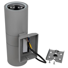 Светильник светодиодный архитектурный PWL-26090/30D 2х5Вт 6500К GR IP65 фасадный исполнение двухсторон. сер. Pro JazzWay 1018601