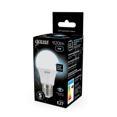Лампа светодиодная Black 10Вт A60 грушевидная 4100К нейтр. бел. E27 920лм GAUSS 102502210