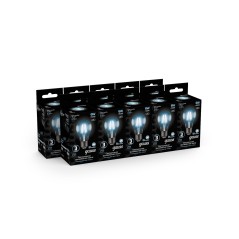 Лампа светодиодная филаментная Black Filament 6Вт A60 грушевидная 4100К нейтр. бел. E27 630лм GAUSS 102802206