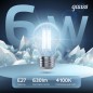 Лампа светодиодная филаментная Black Filament 6Вт A60 грушевидная 4100К нейтр. бел. E27 630лм GAUSS 102802206