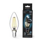 Лампа светодиодная филаментная Black Filament 5Вт свеча 4100К нейтр. бел. E14 450лм диммир. GAUSS 103801205-D