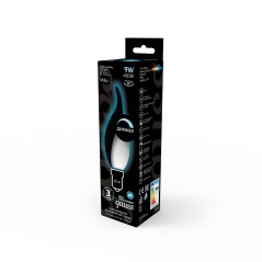 Лампа светодиодная филаментная Black Filament 9Вт свеча на ветру матовая 4100К нейтр. бел. E14 610лм диммир. GAUSS 104201209-D