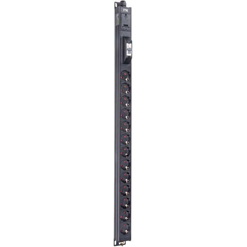 Блок распределения питания BASE PDU PV0111 19U 1ф 16А 13SCHUKO 2.6м SCHUKO ITK BS-PV12-13D-11 Блок распределения питания BASE PDU PV0111 19U 1ф 16А 13SCHUKO 2.6м SCHUKO ITK BS-PV12-13D-11