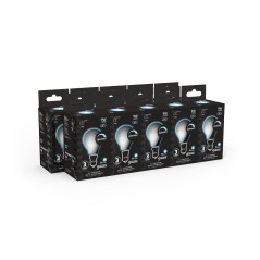 Лампа светодиодная филаментная Black Filament 9Вт P45 шар матовая 4100К нейтр. бел. E14 610лм диммир. GAUSS 105201209-D