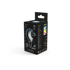 Лампа светодиодная филаментная Black Filament 9Вт P45 шар матовая 4100К нейтр. бел. E14 610лм диммир. GAUSS 105201209-D